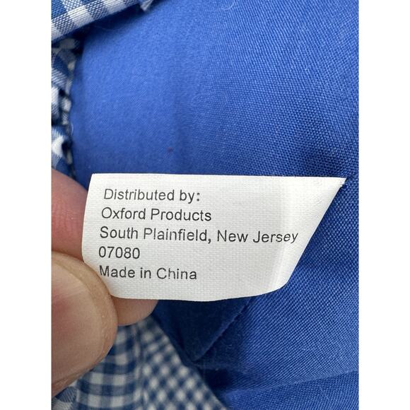 White & Blue Rabbit Plush 12” Stuffed Animal In Checkered Dress & Bunny Slippers - Picture 7 of 7